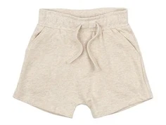 THE NEW Siblings sweat shorts i Oatmeal melange med bindebånd